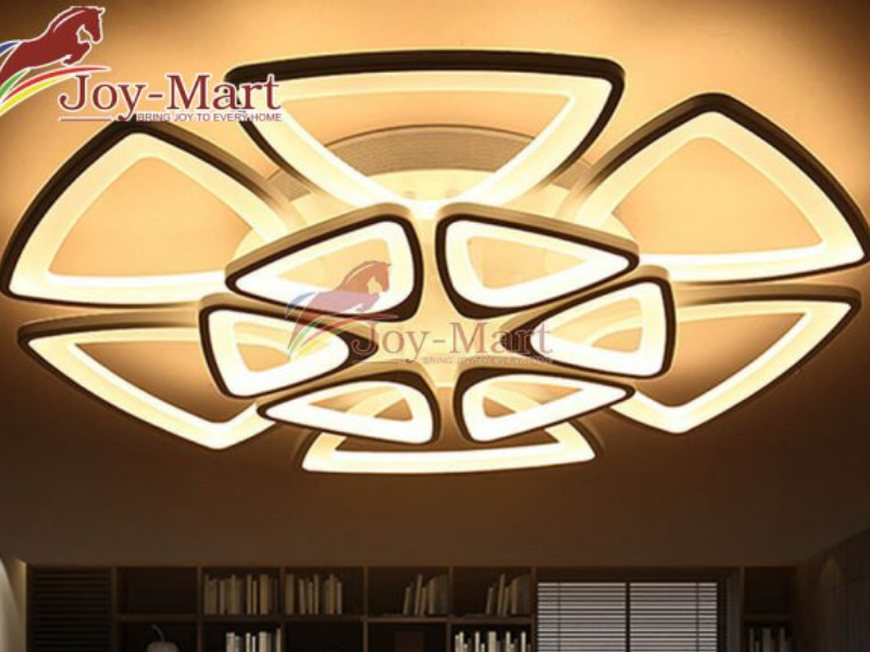 Đèn led trần phòng khách chung cư tạo điểm nhấn cho căn hộ