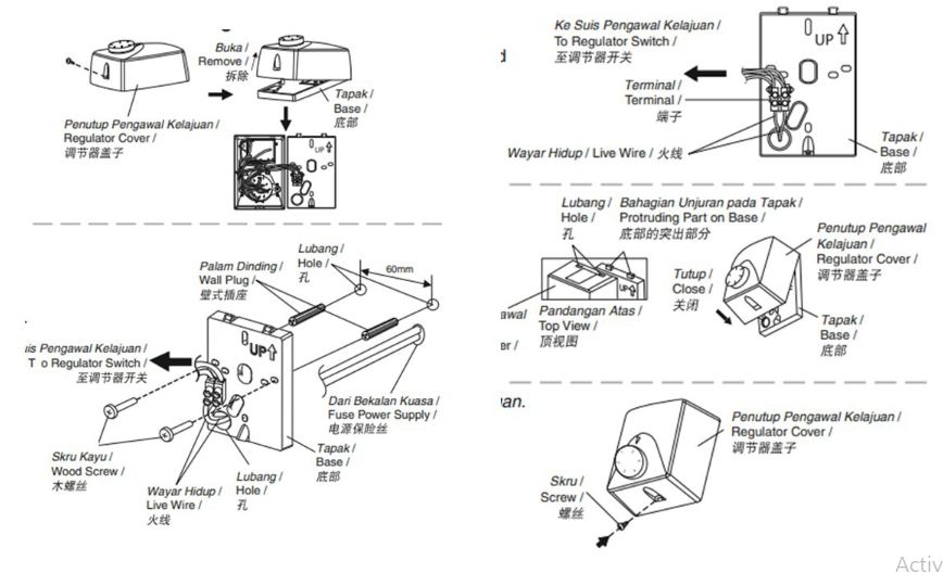 Sơ đồ đấu hộp số quạt trần Panasonic giúp người sử dụng thực hiện thao tác đúng kỹ thuật, an toàn