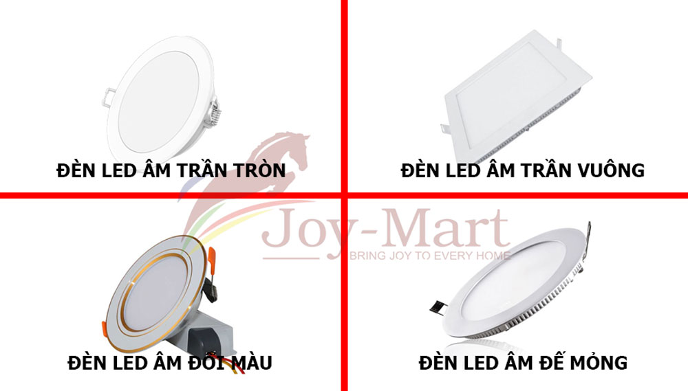 Các loại bóng đèn LED âm trần phổ biến