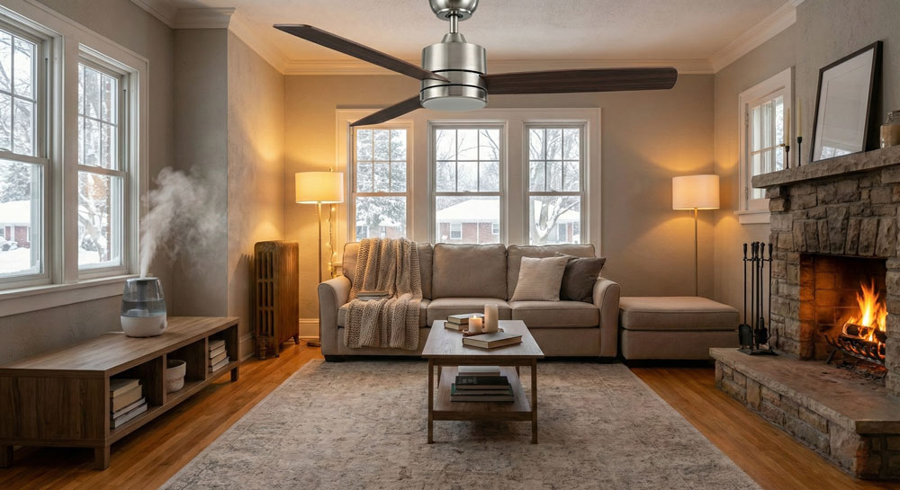 mẹo bật quạt vào mùa đông