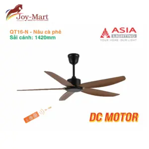 quạt trần qt16 nâu asia